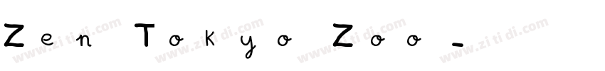 Zen Tokyo Zoo字体转换